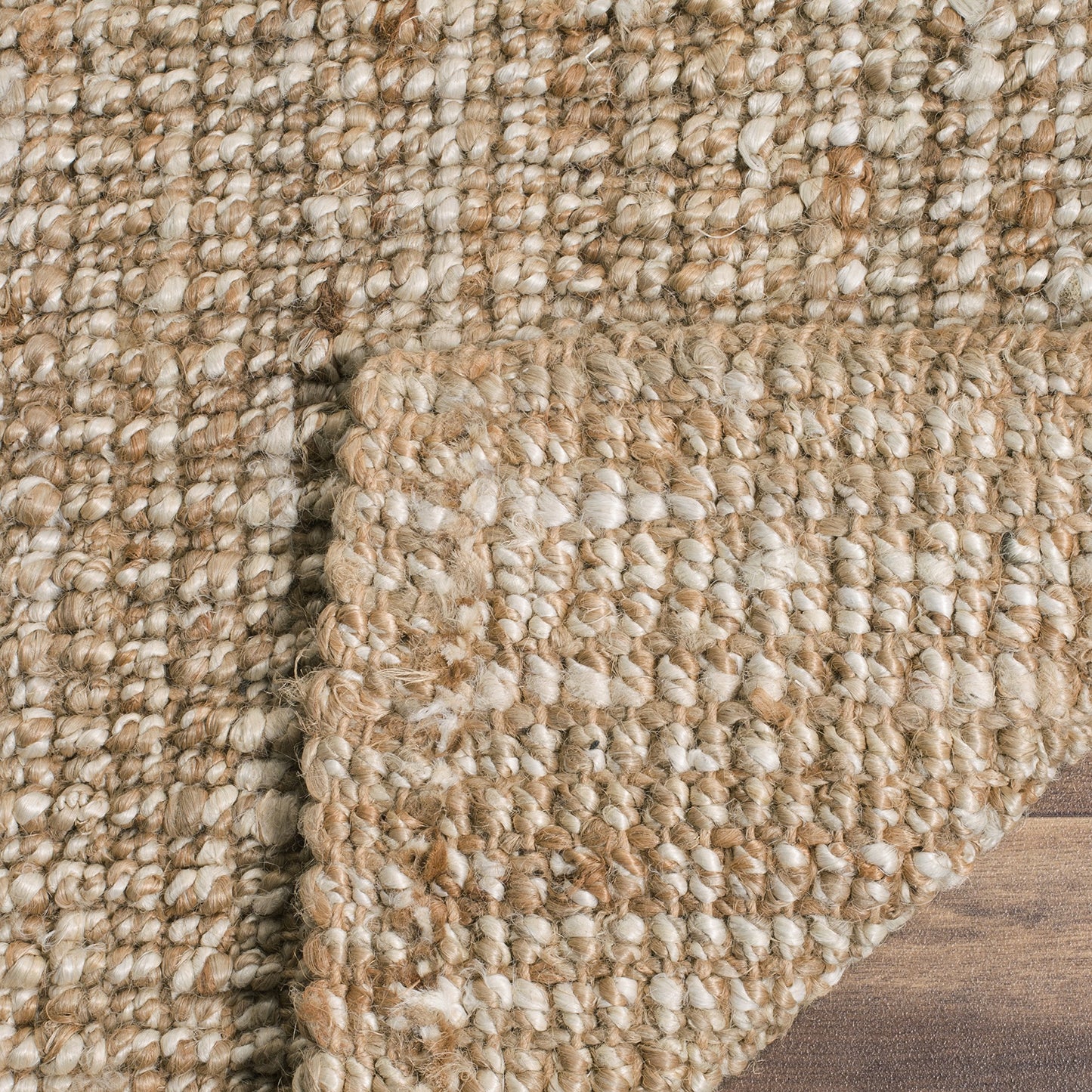 SAFAVIEH Natural Fiber Collection Area Rug - 2' x 4', Natural & Ivory, Handmade Jute, Farmhouse Style, Chunky Textured Thick Pile (NF447N)