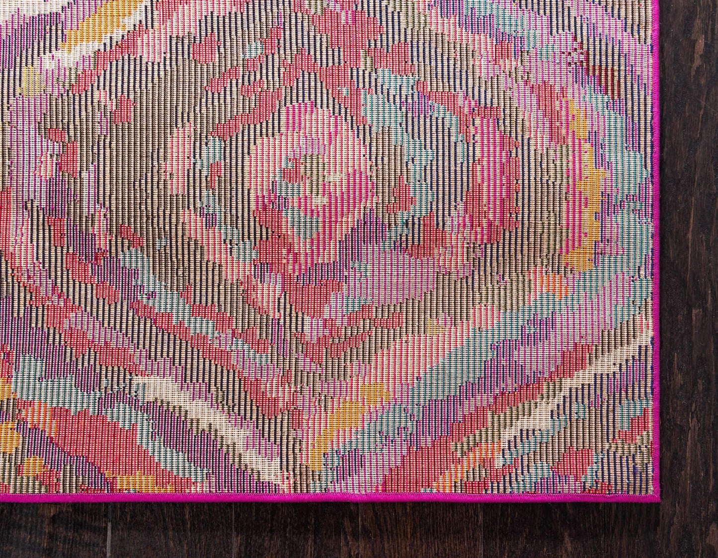 Unique Loom Estrella Collection Colorful, Abstract, Geometric, Gradient, Modern Area Rug (5' 0 x 8' 0 Rectangular, Multi/Pink)