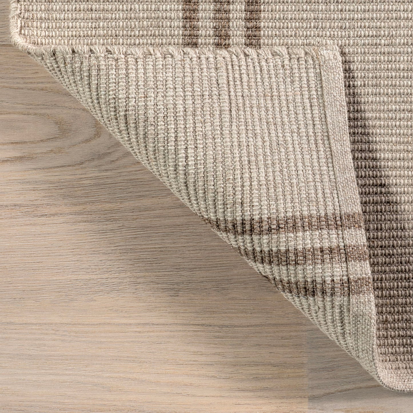 Rugs USA Hawthorn Ivory, 7'6" x 9'6", Handmade, Striped, Wool, Soft and Cozy, High Traffic, Stain Resistant, Easy Clean, Durable Area Rug for Bedroom, Living Room, Dining, Den, Foyer