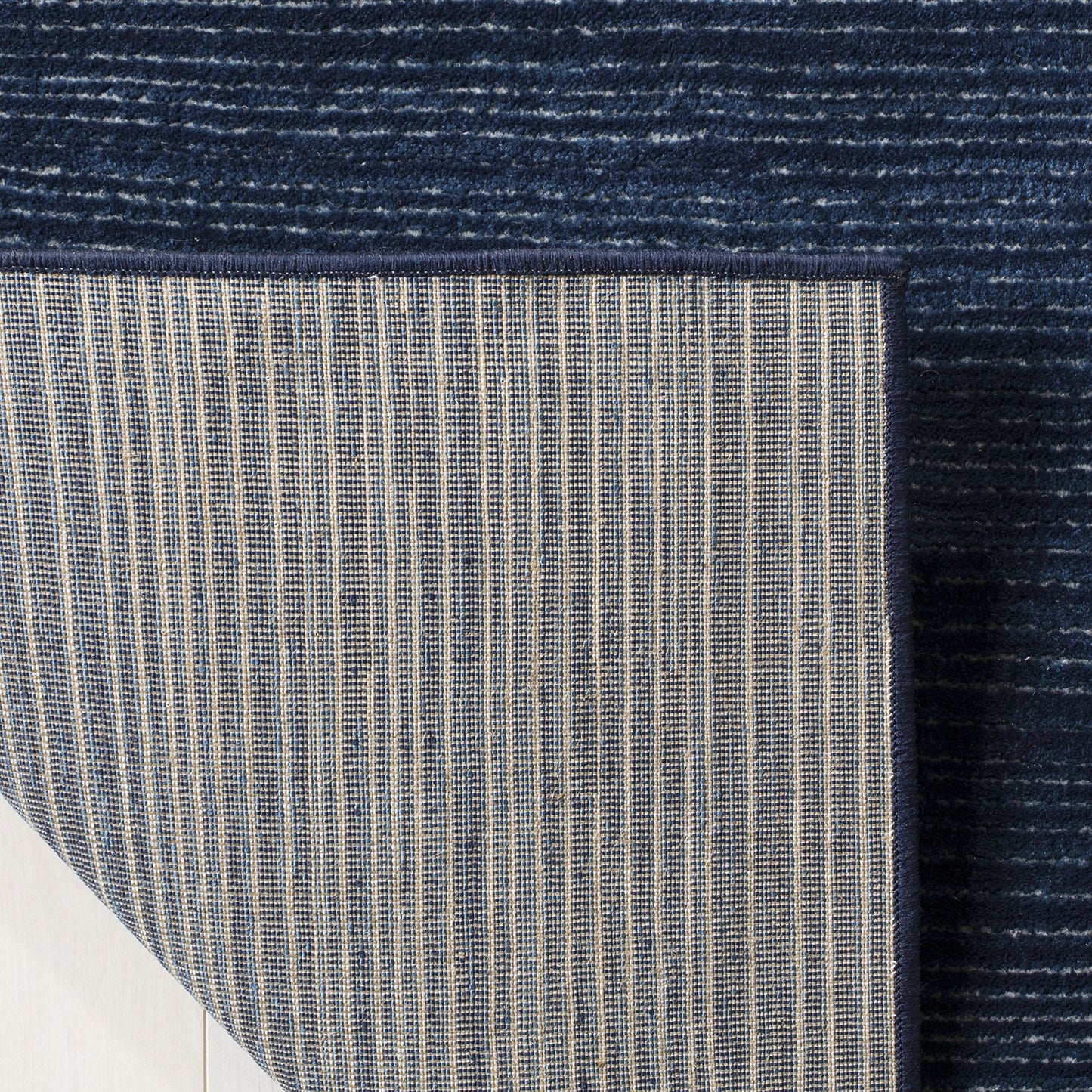 SAFAVIEH Vision Collection Area Rug - 8' Square, Navy, Modern Ombre Design, Non-Shedding & Easy to Clean, Ideal for Living Room, Bedroom, Dining Space (VSN606N)