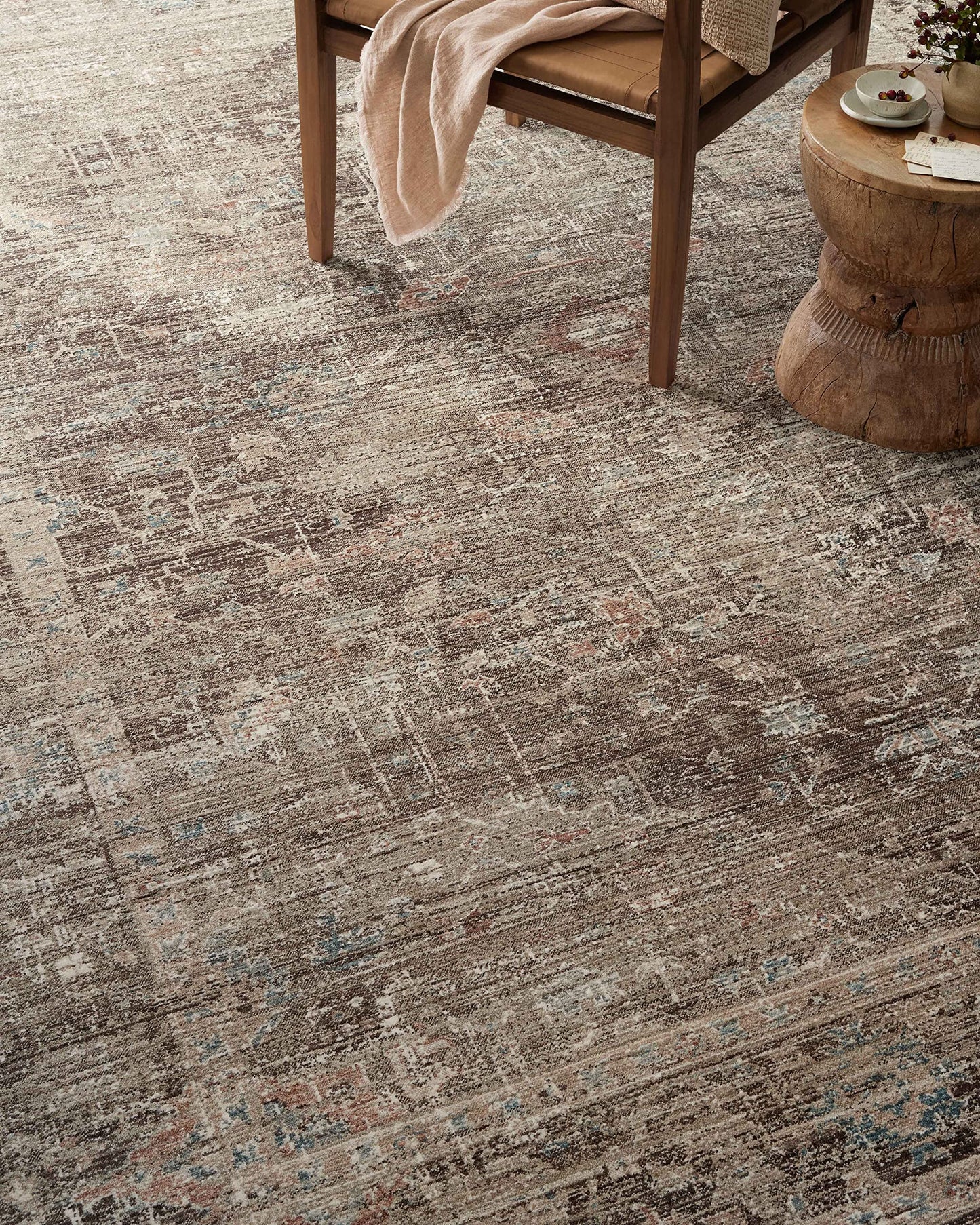 Loloi Magnolia Home by Joanna Gaines Millie Collection MIE-03 Charcoal/Dove 7'-10" x 10', .25" Pile Height, Area Rug