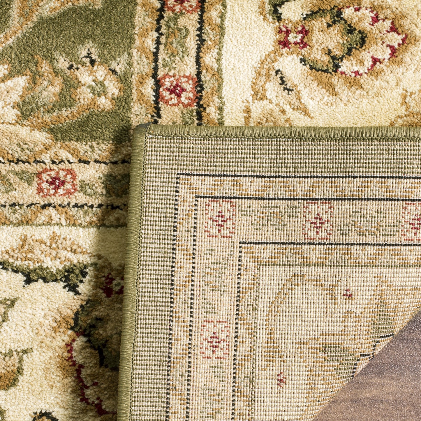 SAFAVIEH Lyndhurst Collection Area Rug - 9' x 12', Sage & Ivory, Traditional Oriental Design, Non-Shedding & Easy Care, Ideal for High Traffic Areas in Living Room, Bedroom (LNH212C)