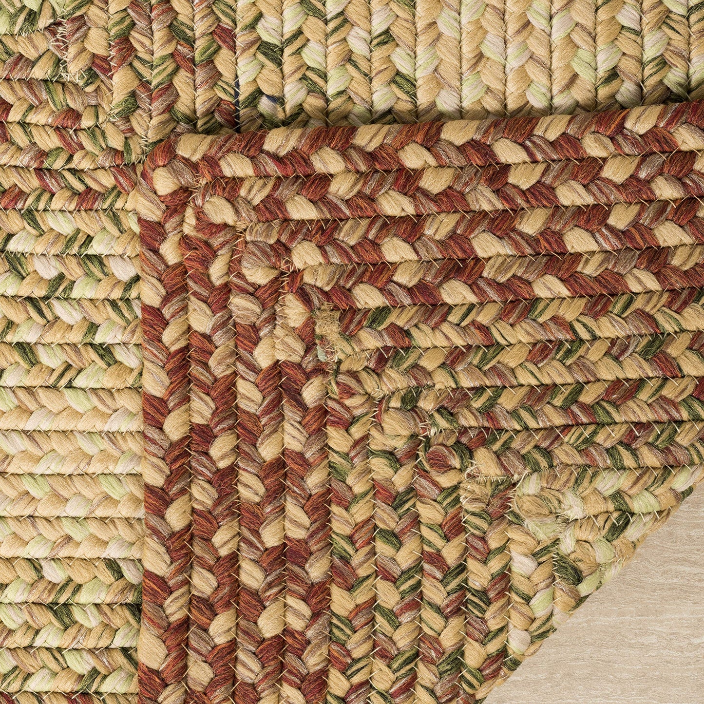 SAFAVIEH Washable Rug Outdoor Braided Collection - 8' x 10' Oval, Rust & Multi, Handmade & Reversible, Non-Shedding & Easy to Clean, Ideal for Patio, Backyard, Mudroom (BRD303A)