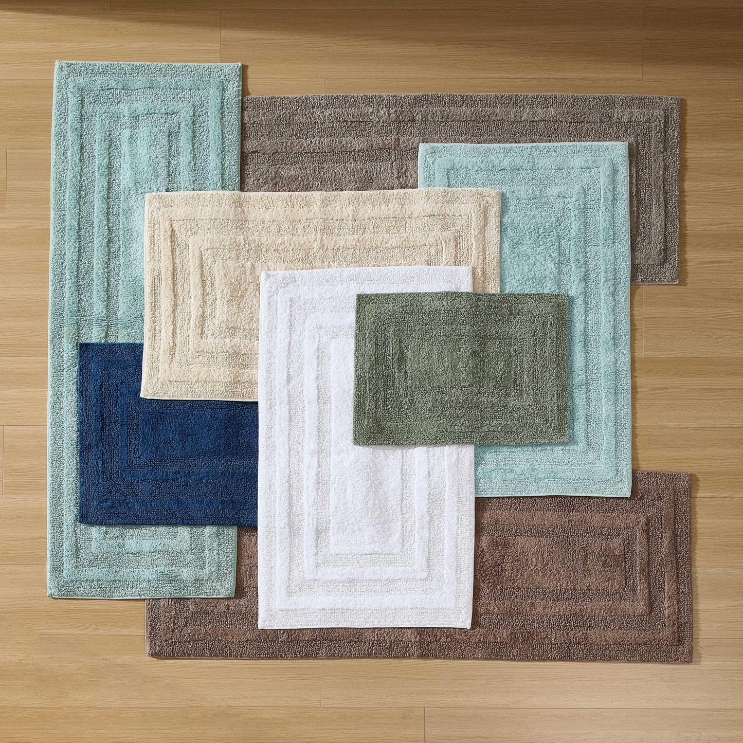 Eddie Bauer - Bathroom Rug, 100% Soft Plush Tufted Cotton Bath Rug, Highly Absorbent, Quick-Dry, and Skid-Resistant Backing (Logan Beige, 24" x 40")