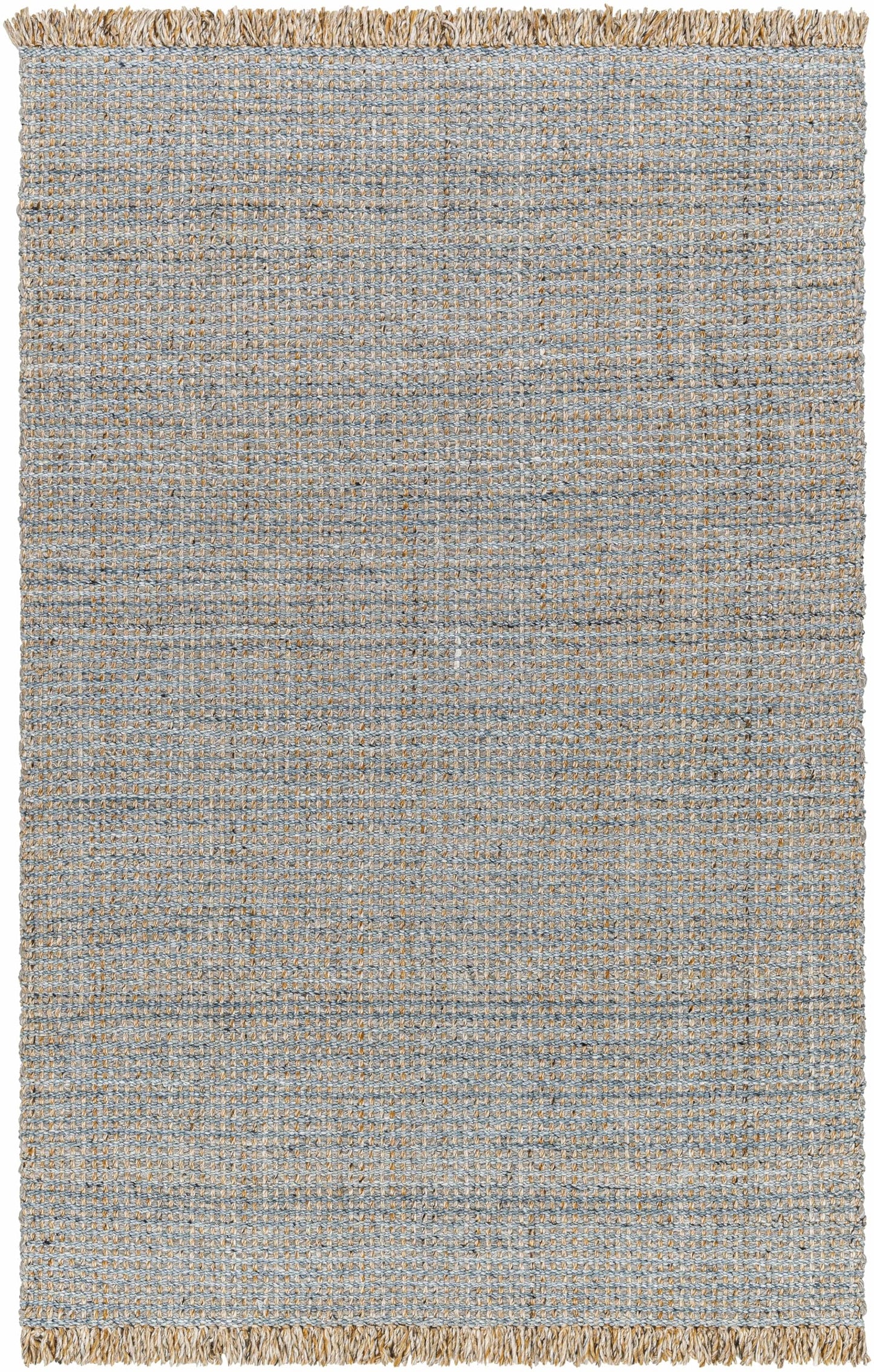 Hauteloom Orinoco Recycled Material Living Room, Bedroom Area Rug - Contemporary - Light Blue, Tan, Medium Gray - 2' x 3'