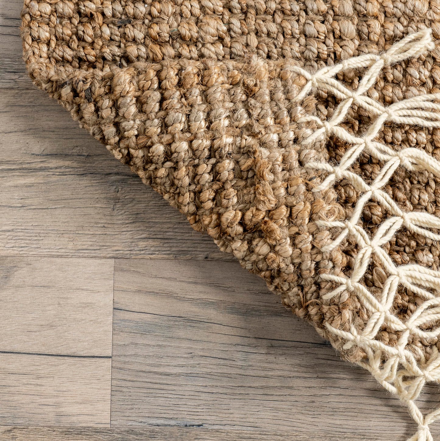 Nuloom Raleigh Natural, 5' x 8', Handmade, Jute & Wool, Soft and Textured, High Traffic, Stain Resistant, Easy Clean, Durable Area Rug for Bedroom, Living Room, Dining Space, Den, Foyer, Entryway