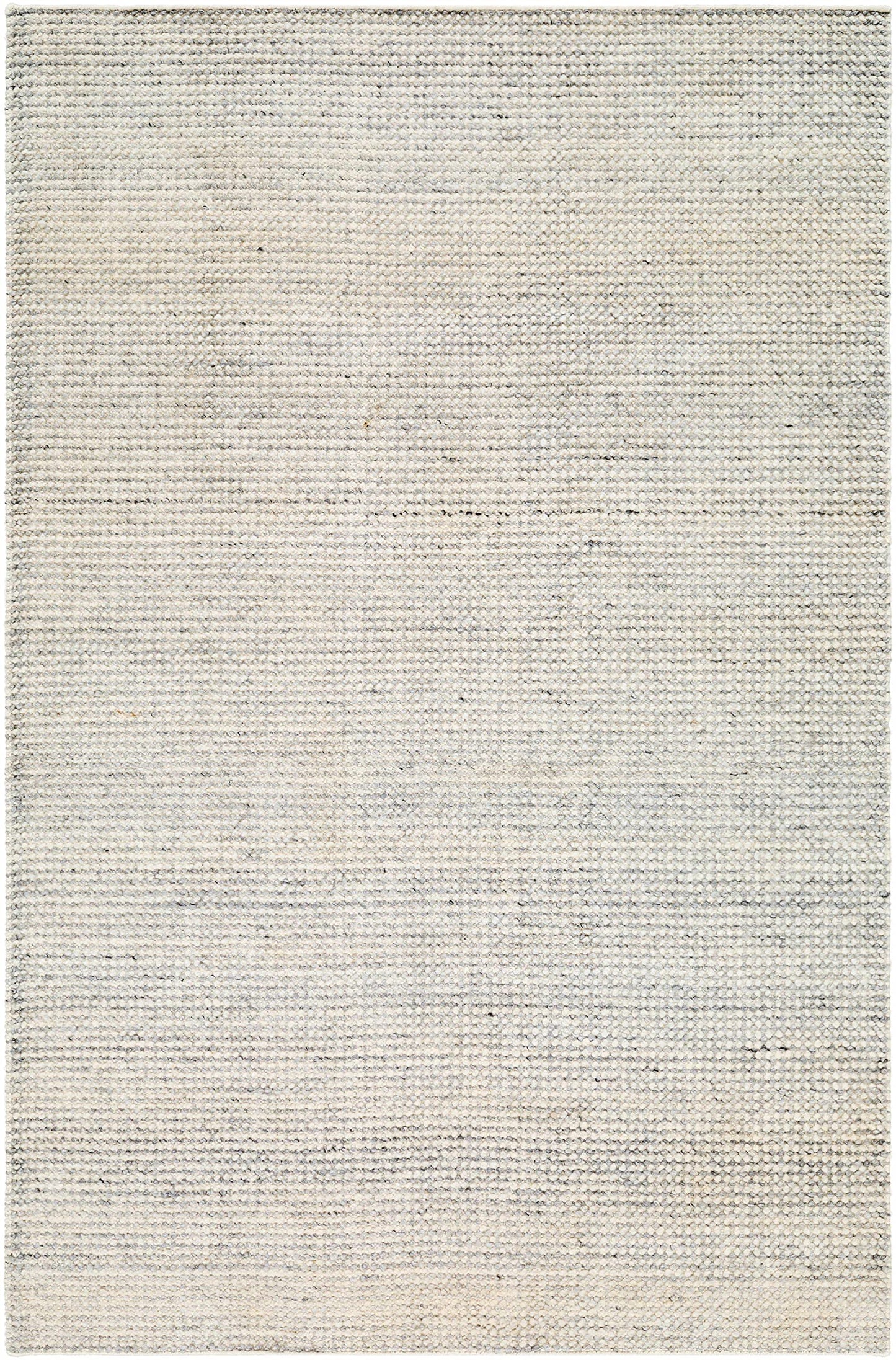 Hauteloom Alfie Recycled Material Living Room, Bedroom Area Rug - Contemporary - Light Gray, Cloud Gray, Eggplant - 2' x 3'