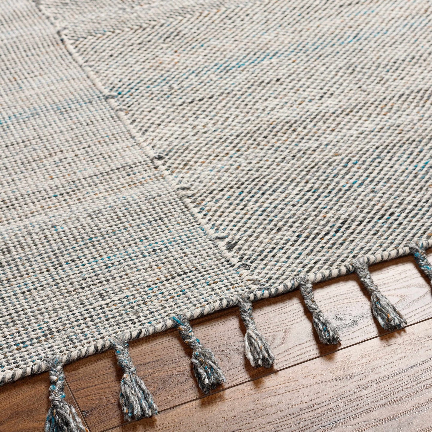 Hauteloom Cognac Recycled Material Living Room, Bedroom Area Rug - Plain Solid - Traditional Transitional Minimalist Modern Farmhouse - Beige, Ivory, Navy, Gray, Neutral - 5' x 7'6"