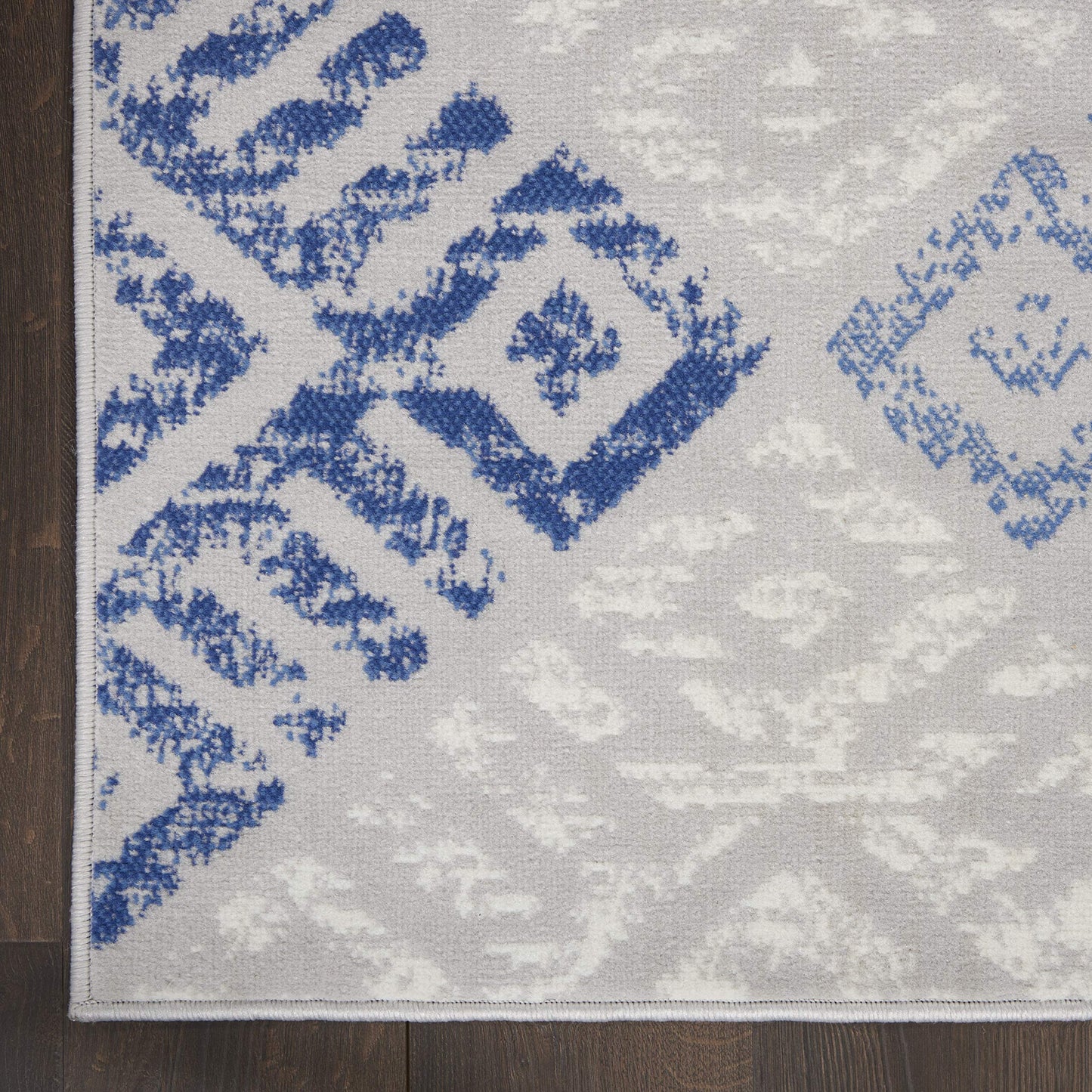 Nourison Home Whimsicle Tribal Grey Blue 7' x 10' Area Rug, Easy Cleaning, Non Shedding, Bed Room, Living Room, Dining Room, Kitchen (7x10)