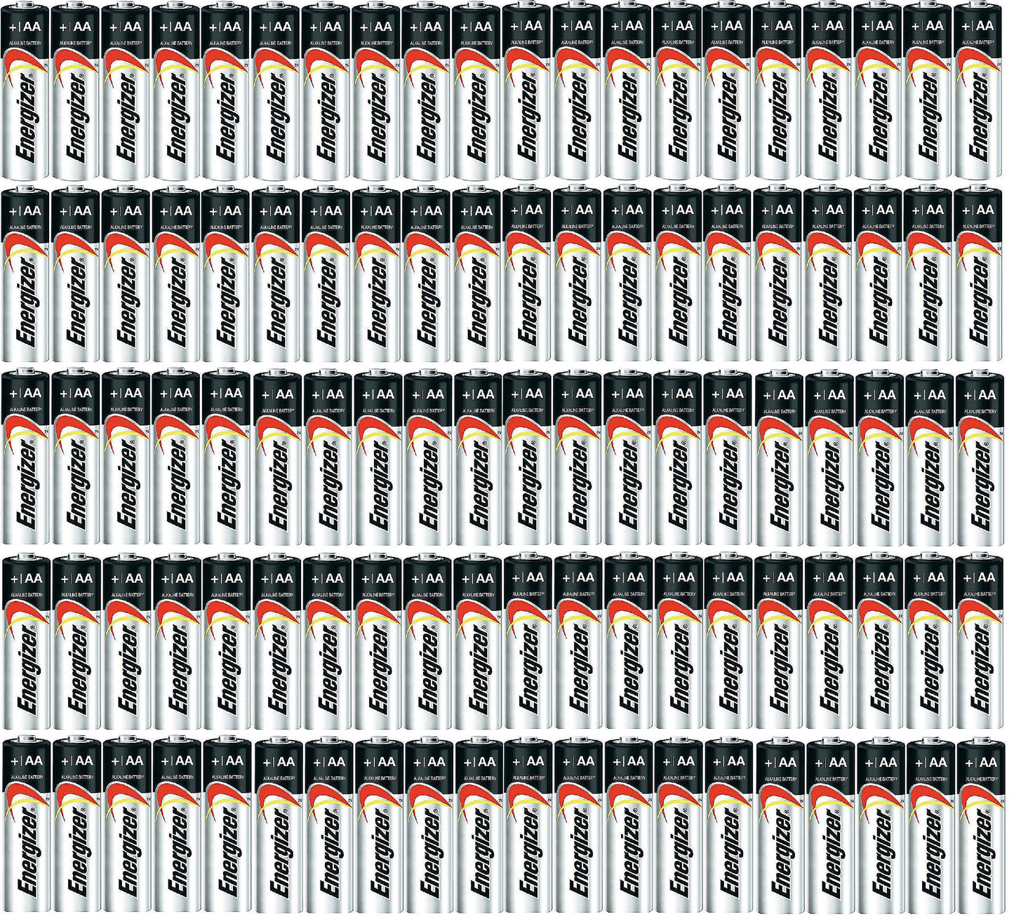 Energizer AA Max Alkaline E91 Batteries Made in USA - Expiration 12/2024 or Later - 100 Count