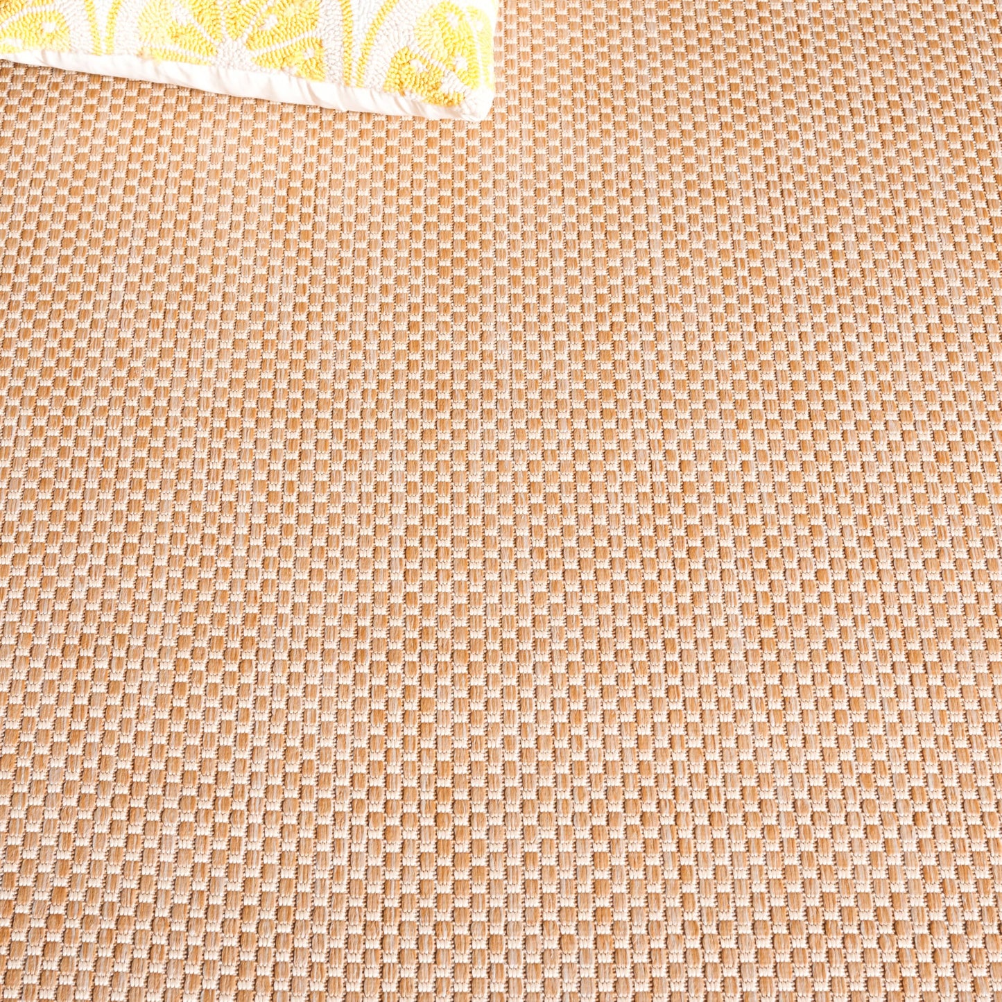SAFAVIEH Washable Rug Outdoor Courtyard Collection - 8' x 11', Natural & Cream, Non-Shedding & Easy Cleaning, Ideal for Patio, Backyard, Mudroom (CY8521-03012)