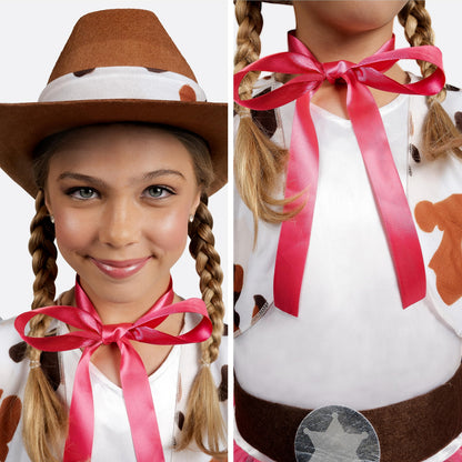 Spooktacular Creations Halloween Cowgirl Costume for Girls, Toddler White Cowgirl Dress Outfit with Western Hat for Kids Dress-Up, Cosplay and Themed Party (Large, 10-12 yrs)