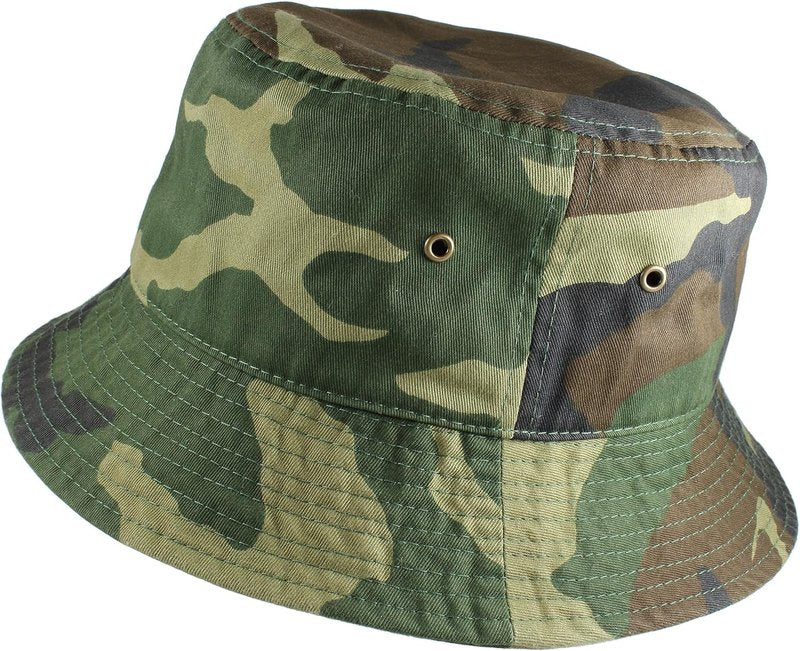 Solid Color 100% Cotton Bucket Hat - Packable Travel Summer Beach Hat for Men & Women