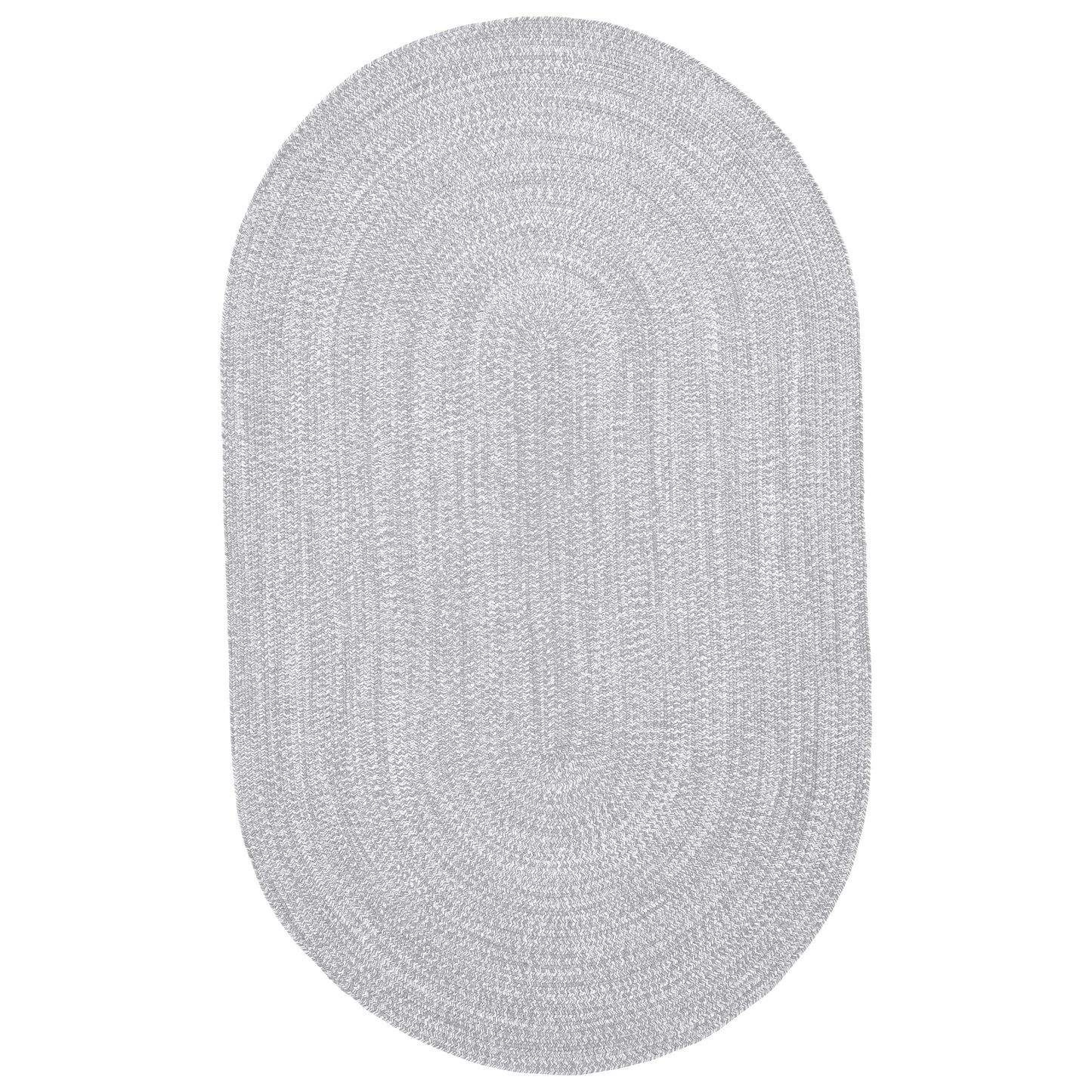 Superior Reversible Braided Indoor/Outdoor Area Rug for Patio, Beach House, Garden, Living Room, Bedroom, Terrace, Veranda, Entryway, Farmhouse, Kitchen, Playroom, Office, 3' x 5', Slate-White