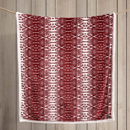 Eddie Bauer - Throw Blanket, Super Soft Reversible Sherpa Fleece Bedding, Cozy Plaid Home Decor (San Juan Red Clay, 50" x 60")