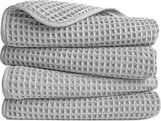 POLYTE 430 GSM Microfiber Lint Free Hand Towel, 16 x 30 in, 4 Pack
