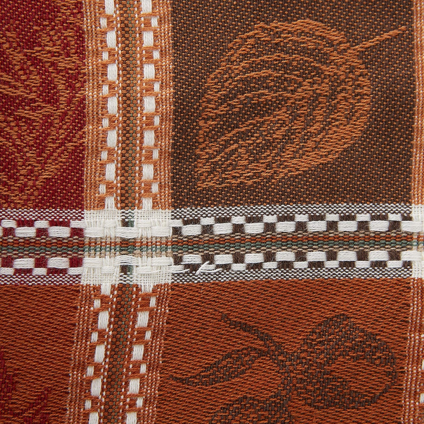 DII Traditional Harvest Wheat Jacquard Collection Thanksgiving Fall Table Décor Damask Cotton, Square Napkin Set, 20x20, Wine Red Botanical, 6 Piece