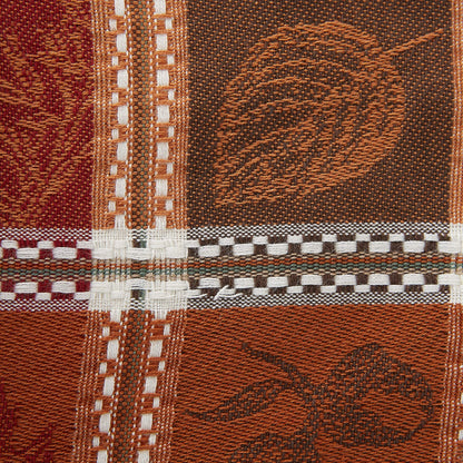 DII Traditional Harvest Wheat Jacquard Collection Thanksgiving Fall Table Décor Damask Cotton, Square Napkin Set, 20x20, Wine Red Botanical, 6 Piece