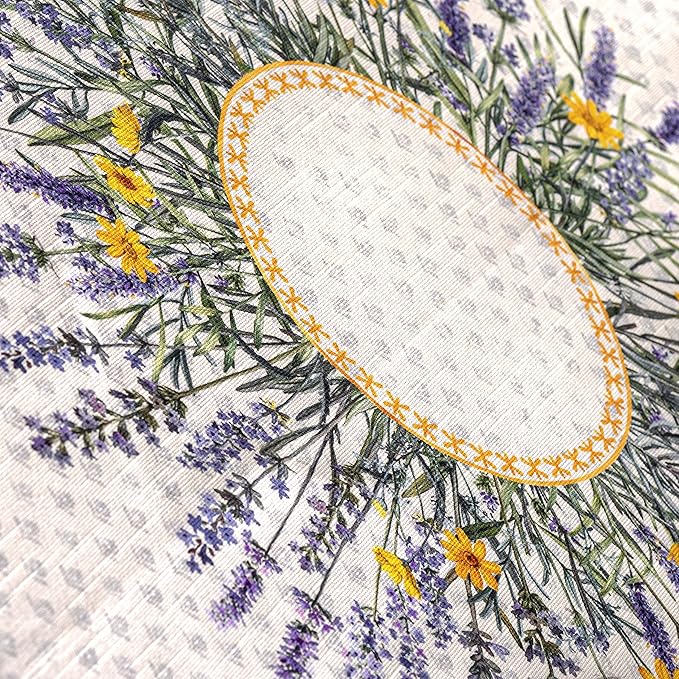 Maison d' Hermine Table Cloth Square Table 100% Cotton 60 x 60 Inches Tablecloth Reusable Decorative for Dining Room, Farmhouse, Home, Party, Festive & Wedding Spring Summer - Fanny Lavender