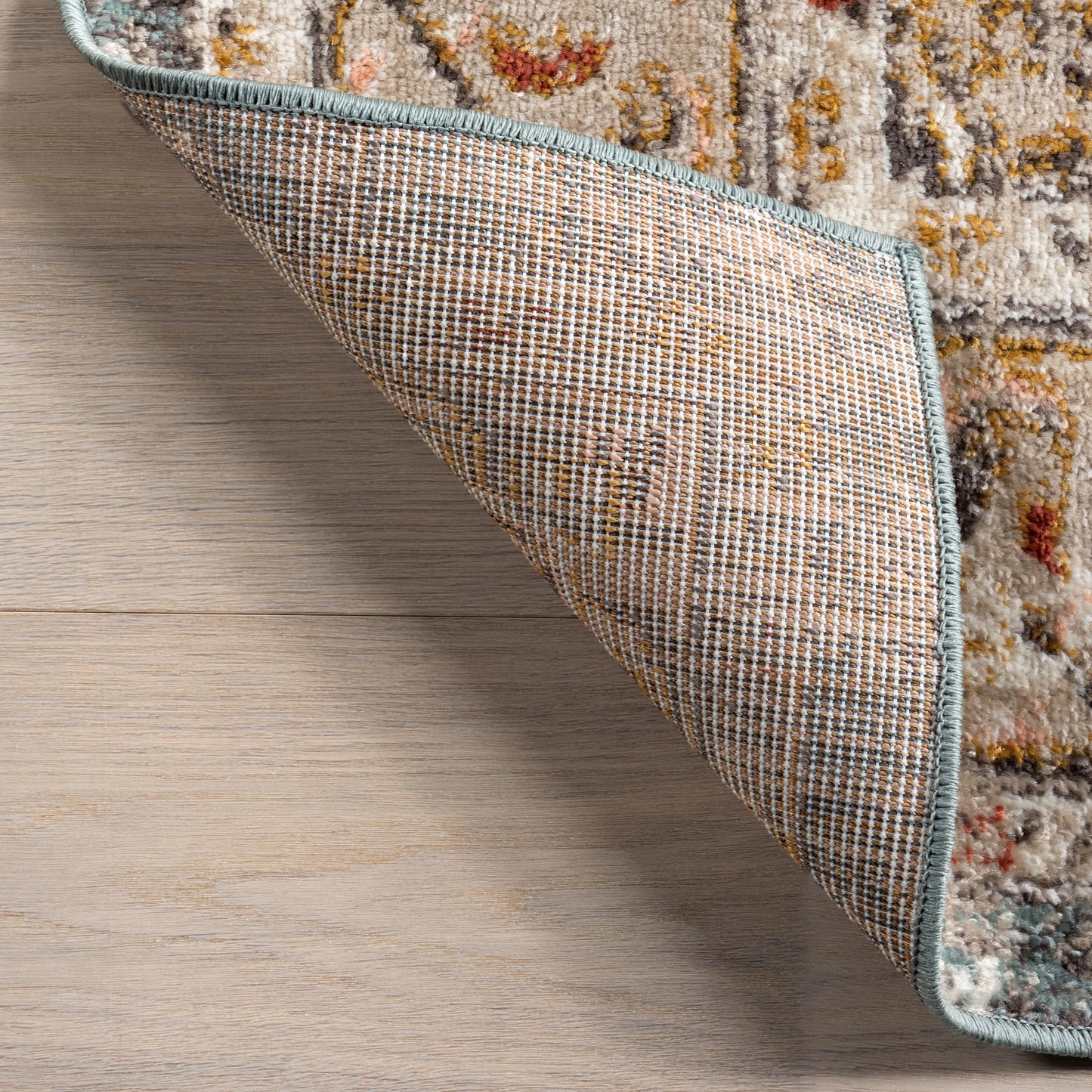 nuLOOM Performance Oriental Style Area Rug, Vintage Design, Durable, Easy to Clean, Justine Beige, 4' x 6'