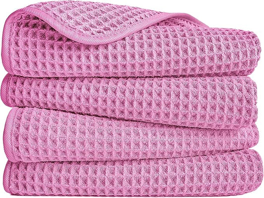 POLYTE 430 GSM Microfiber Lint Free Hand Towel, 16 x 30 in, 4 Pack