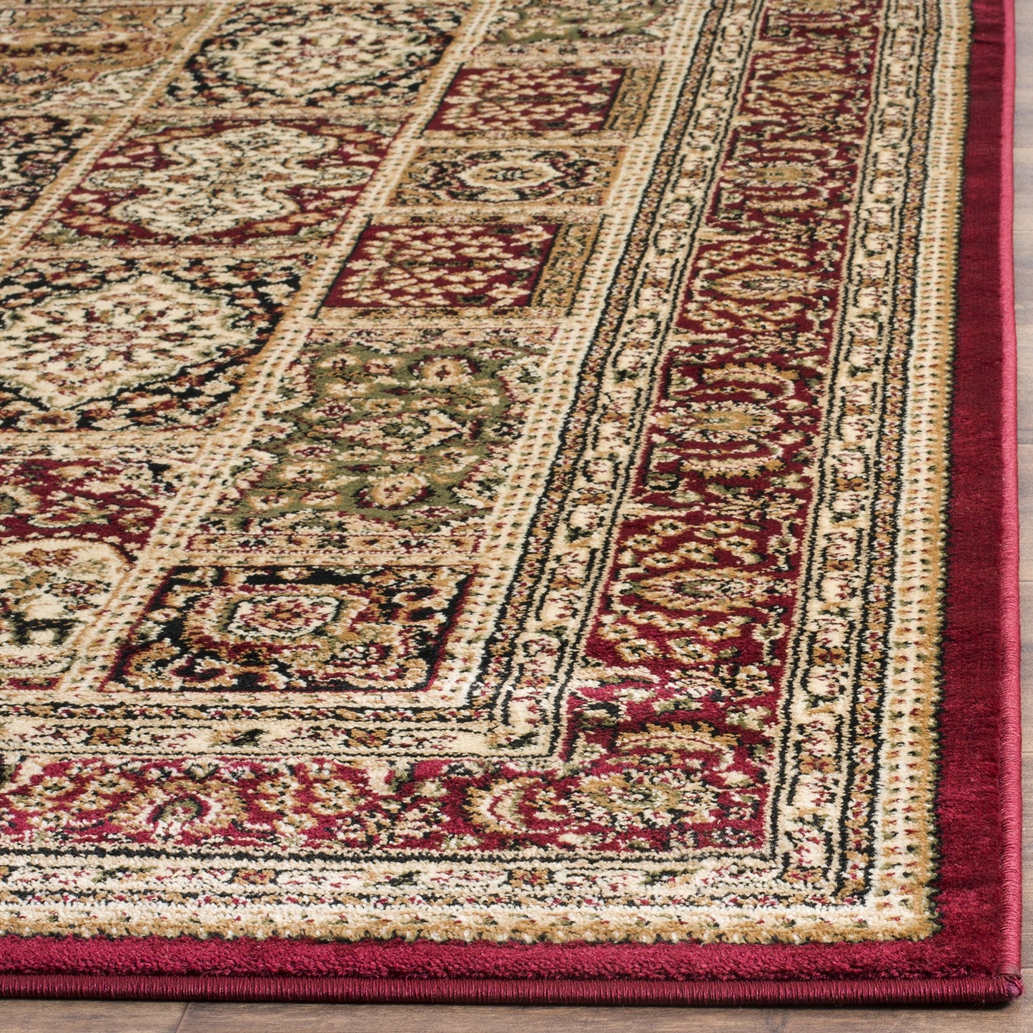 SAFAVIEH Lyndhurst Collection Accent Rug - 3'3" x 5'3", Multi & Red, Traditional Oriental Design, Non-Shedding & Easy Care, Ideal for High Traffic Areas in Entryway, Living Room, Bedroom (LNH217B)