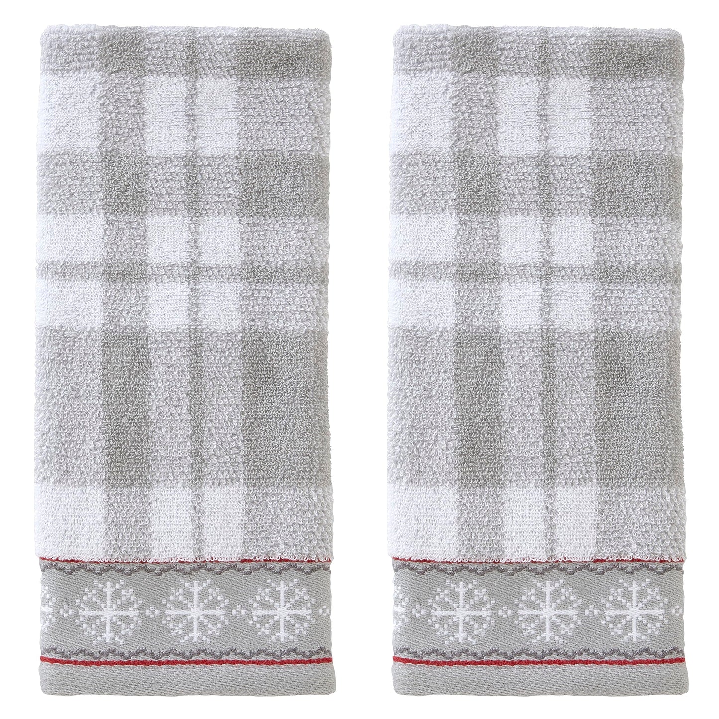 SKL Home Winter/Christmas Whistler Plaid Hand Towel Set for Bath/Kitchen/Bar & Gift, 16" x 25", 2 Count