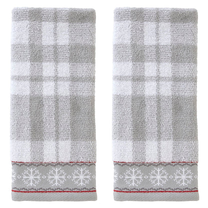 SKL Home Winter/Christmas Whistler Plaid Hand Towel Set for Bath/Kitchen/Bar & Gift, 16" x 25", 2 Count