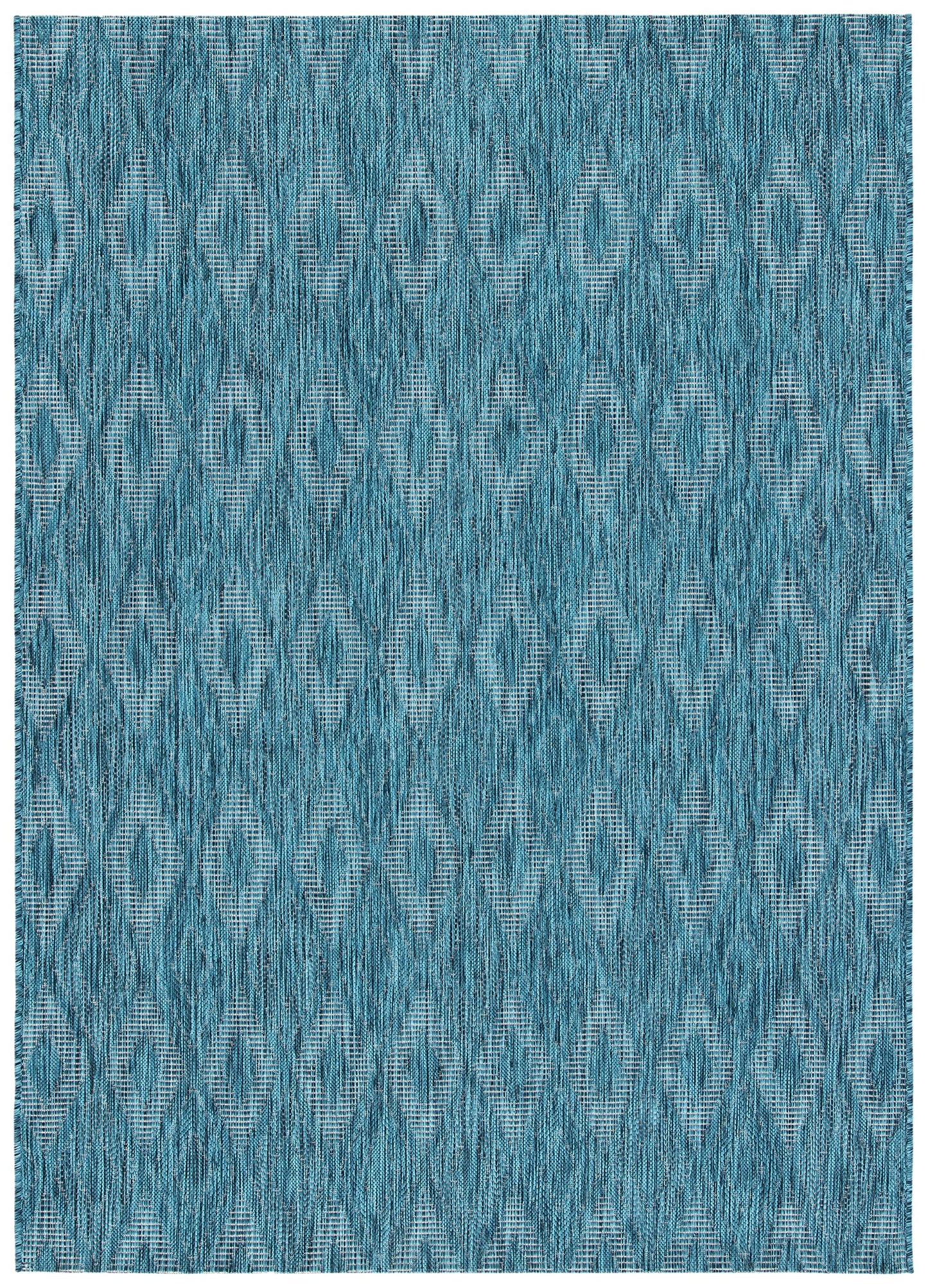 SAFAVIEH Courtyard Collection 5'3" x 7'7" Turquoise/Blue CY8522 Indoor/ Outdoor Waterproof Easy Cleaning Patio Backyard Mudroom Area Rug