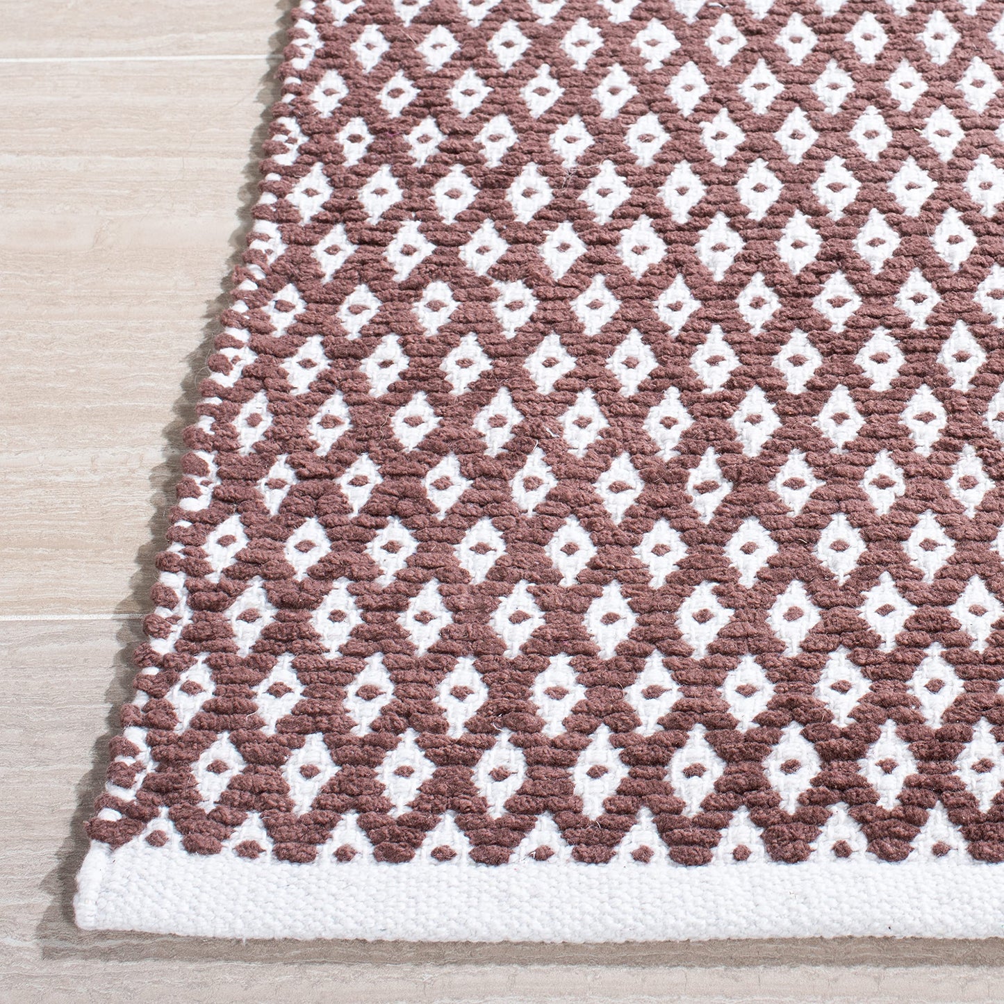 SAFAVIEH Boston Collection 4' x 6' Brown BOS685A Handmade Flatweave Cotton Area Rug