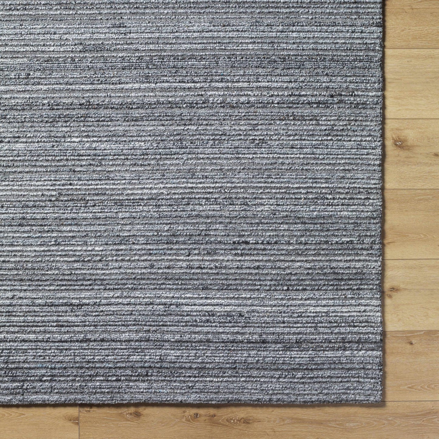 Hauteloom Larkspur Recycled Material Living Room, Bedroom Area Rug - Traditional Transitional - Charcoal, Light Gray, Gray - 2' x 3'