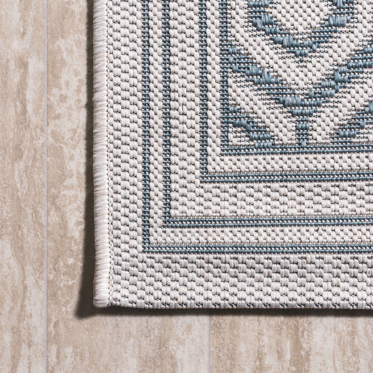 JONATHAN Y Diamond Trellis Indoor Outdoor Area Rug 3X5 Teal/Gray, Marvao for Backyard, Patio, Porch, Easy-Cleaning, High Traffic, Pet-Friendly, Non-Shedding (SMB111A-3)