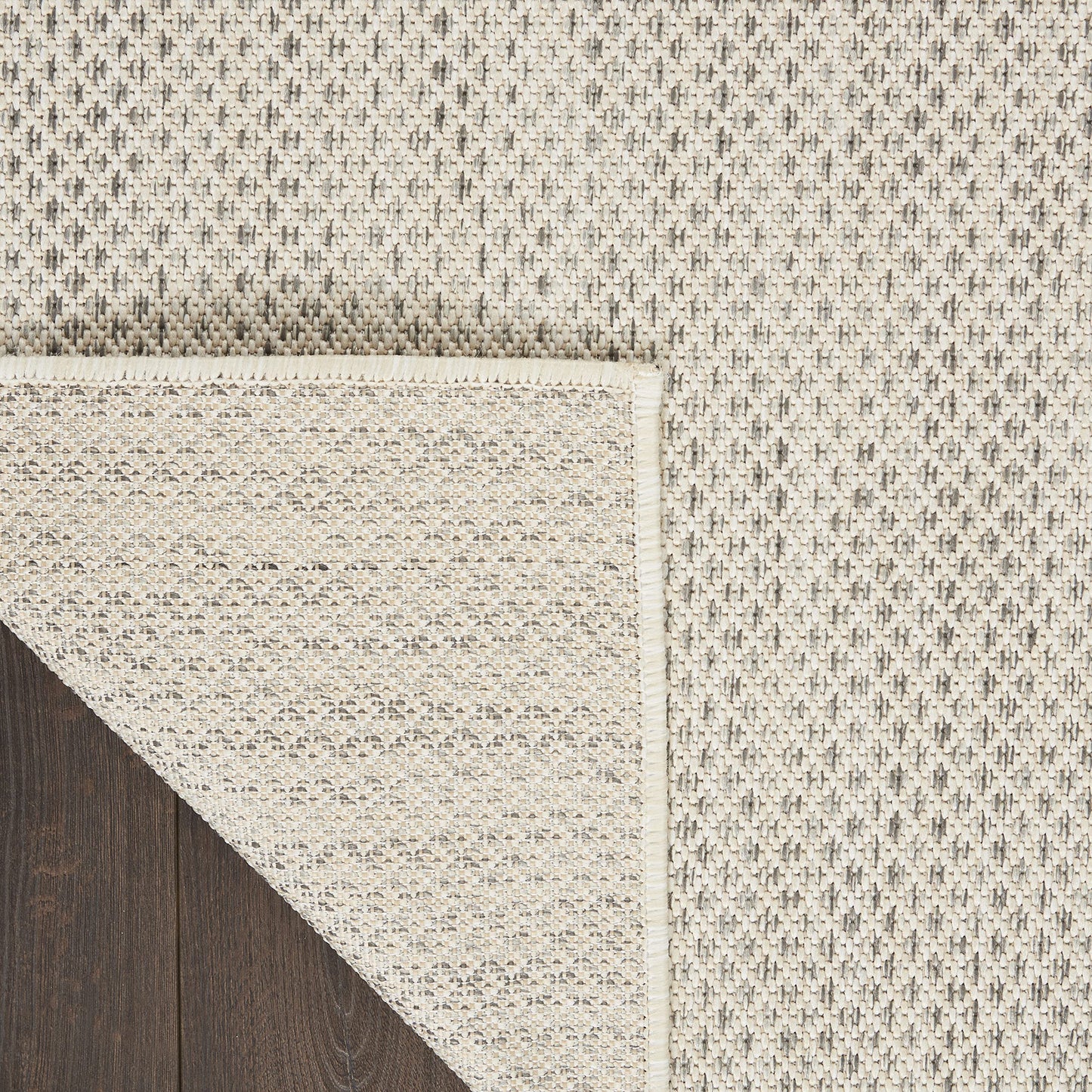 Nourison Home Courtyard Ivory Silver 9' x 12' Area Rug - Easy Clean, Non Shedding, Bed Room, Living Room, Dining Room, Kitchen (9' x 12')