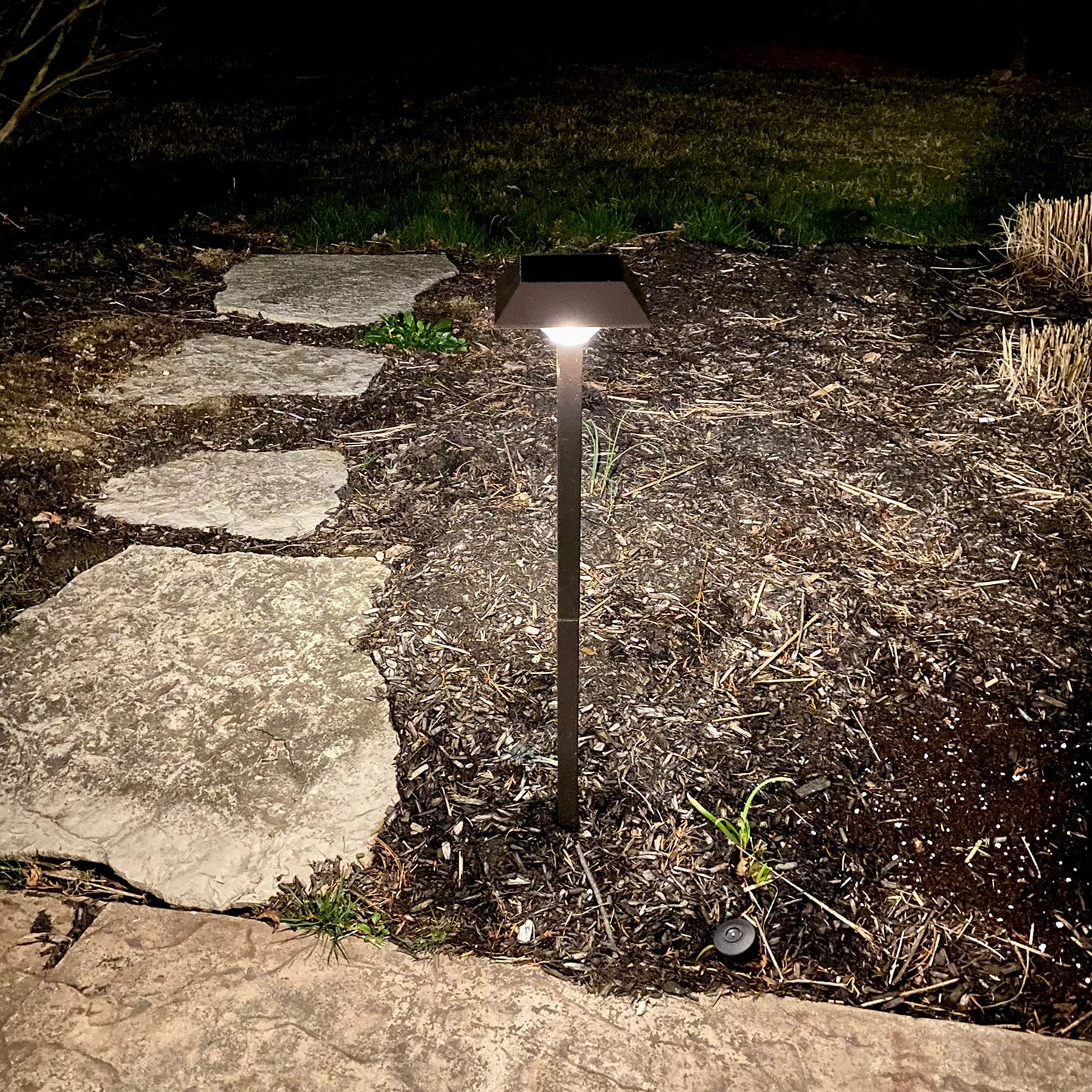 Bobcat Solar Landscape Pathway Lights Super Bright with 2-in-1 Warm White and Daylight Modes, Solar Lights for Outdoor Path, Sidewalk, Driveway, or Walk Way, Dark Brown(4 Pack)