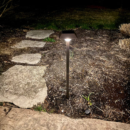 Bobcat Solar Landscape Pathway Lights Super Bright with 2-in-1 Warm White and Daylight Modes, Solar Lights for Outdoor Path, Sidewalk, Driveway, or Walk Way, Dark Brown(4 Pack)