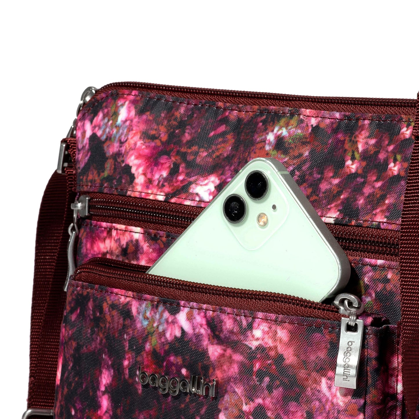 Baggallini Pocket Crossbody Bags for Women 8x8 Small Lightweight Durable Water-resistant Travel Purse W/Rfid