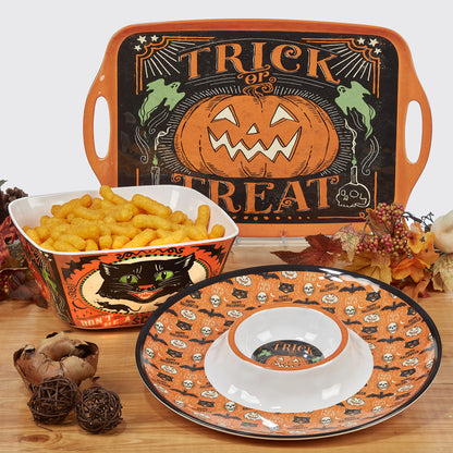Certified International Scaredy Cat Rectangular Platter, 14in x 10in