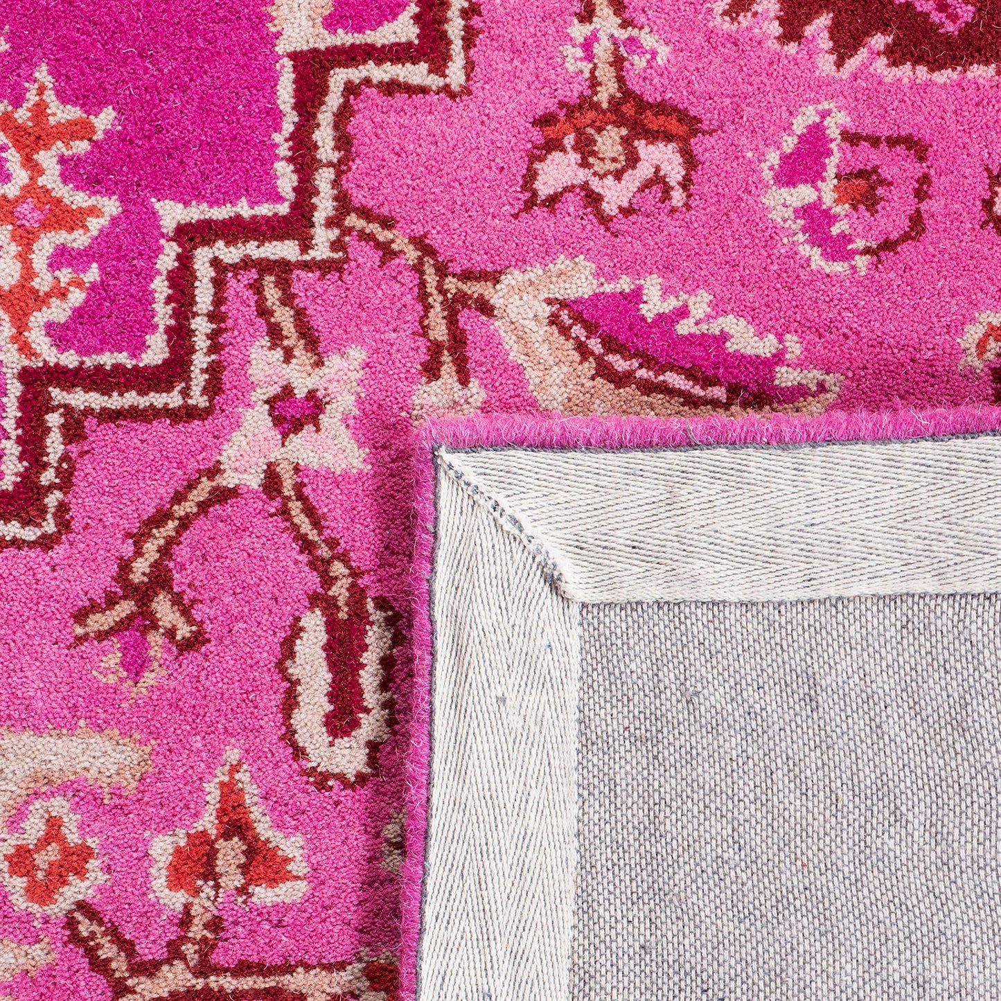 SAFAVIEH Area Rug 8x10 - Bellagio Collection - Large - Red & Pink, Handmade Wool, Medallion Design, Ideal for Living Room, Bedroom, Office, Dining Space (BLG545B)