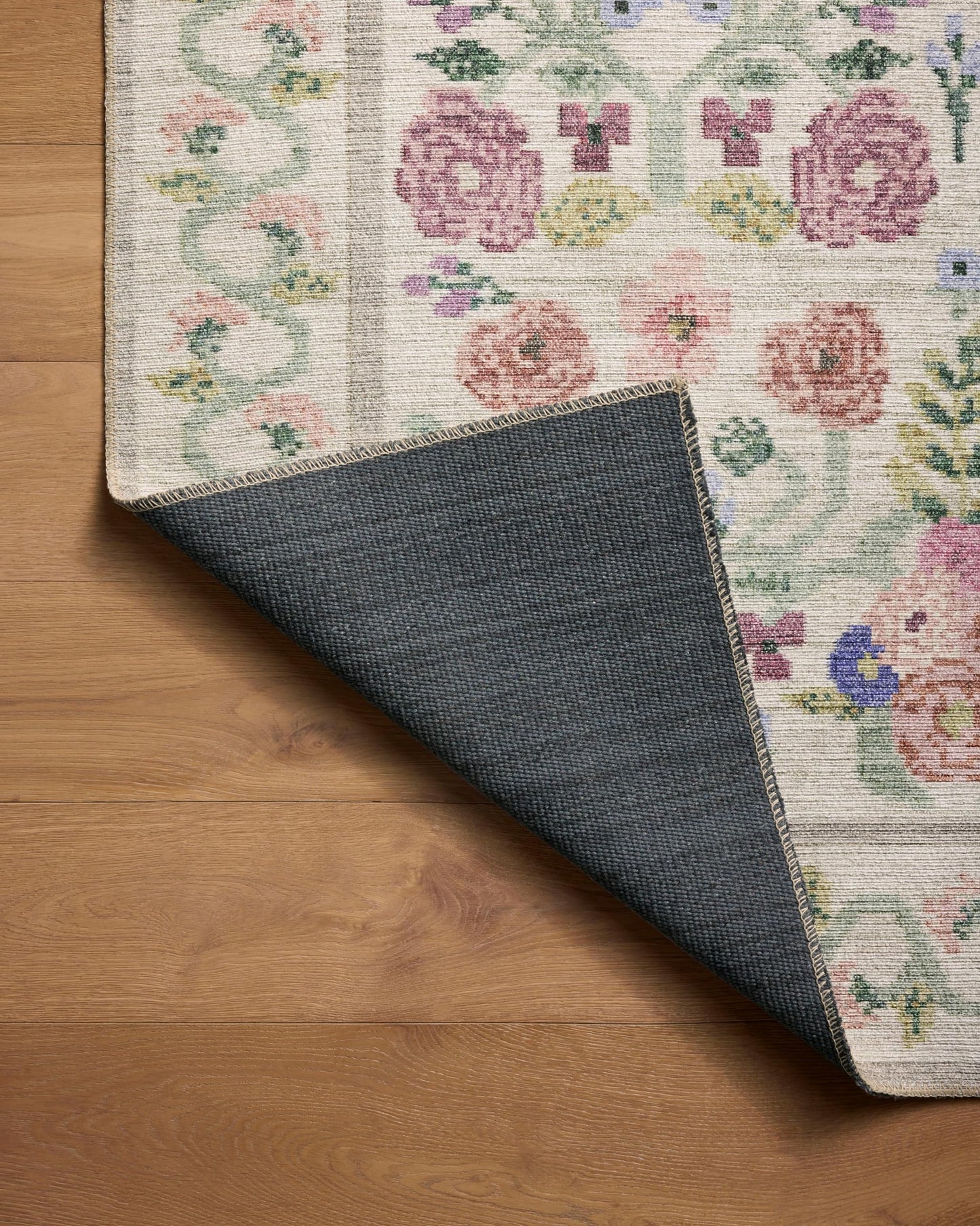 Loloi Rifle Paper Co. Rosa Collection RSA-01 Ivory 5'-0" x 7'-6" Area Rug