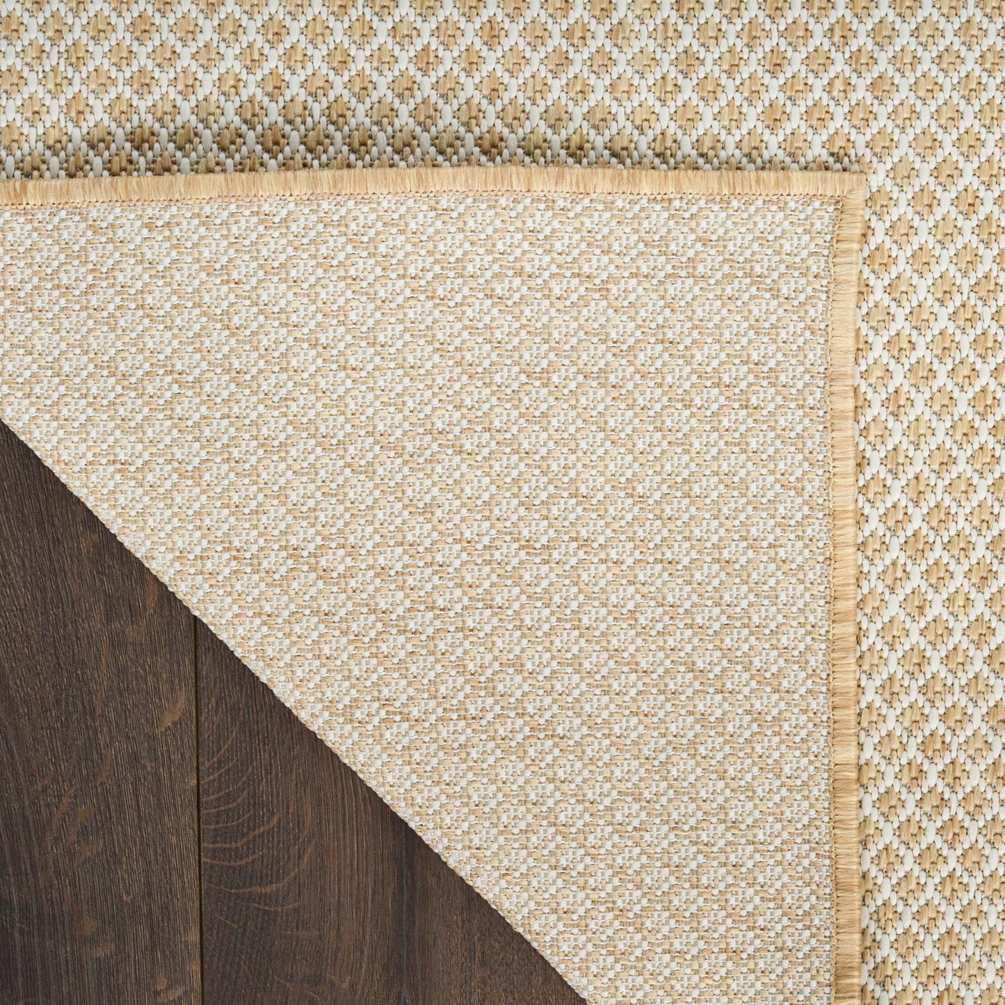 Nourison Home Courtyard Natural 9' x 12' Area Rug - Easy Clean, Non Shedding, Bed Room, Living Room, Dining Room, Kitchen (9' x 12')