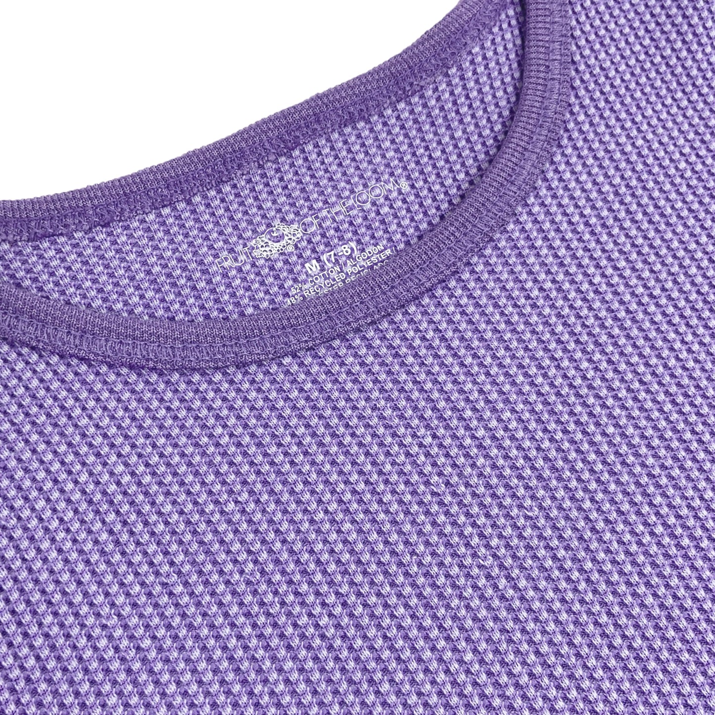 Fruit Of The Loom Girls Premium Thermal Waffle Underwear Base Layer Set, Lavender/Purple, 10-12 US