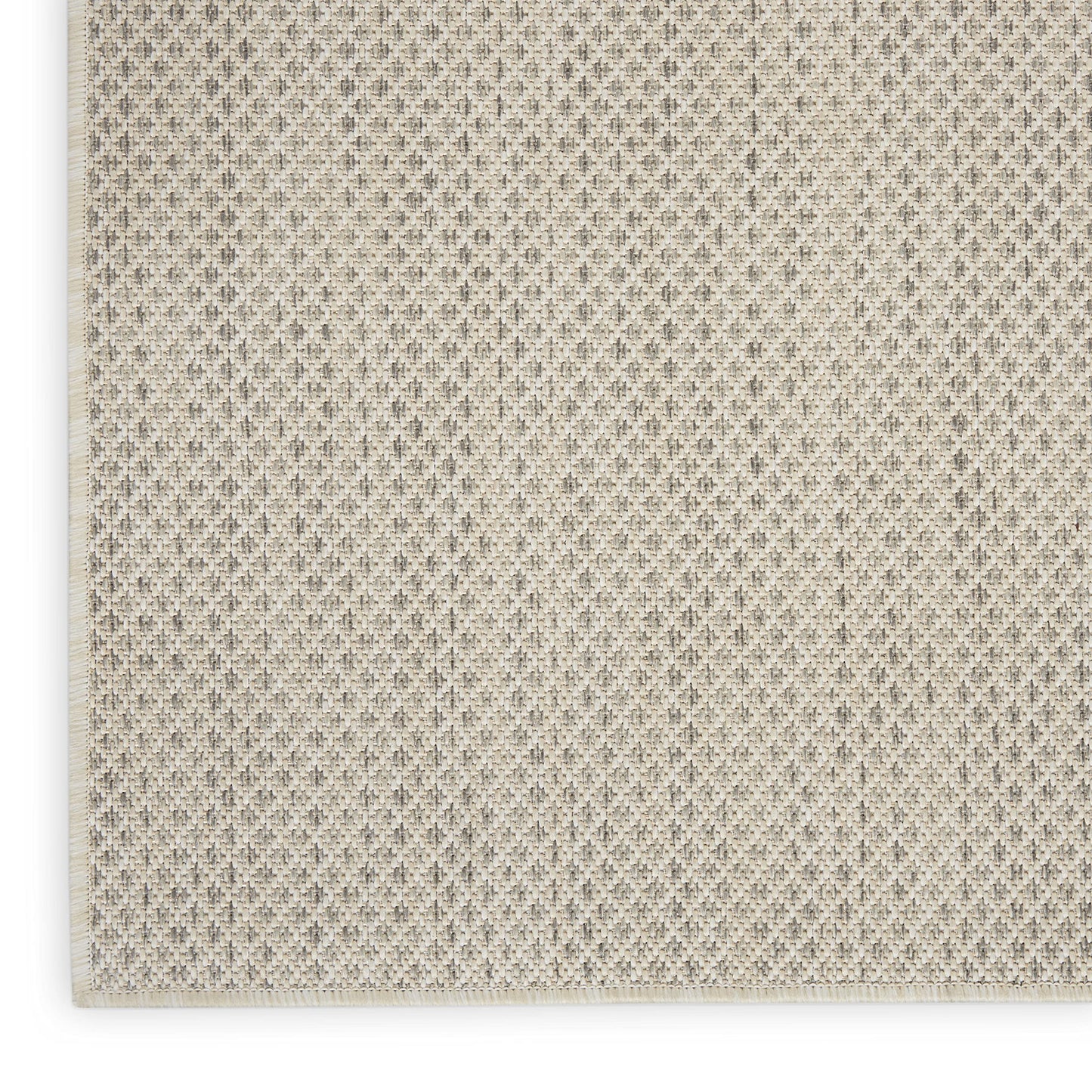 Nourison Home Courtyard Ivory Silver 7' x 10' Area Rug - Easy Clean, Non Shedding, Bed Room, Living Room, Dining Room, Kitchen (7' x 10')