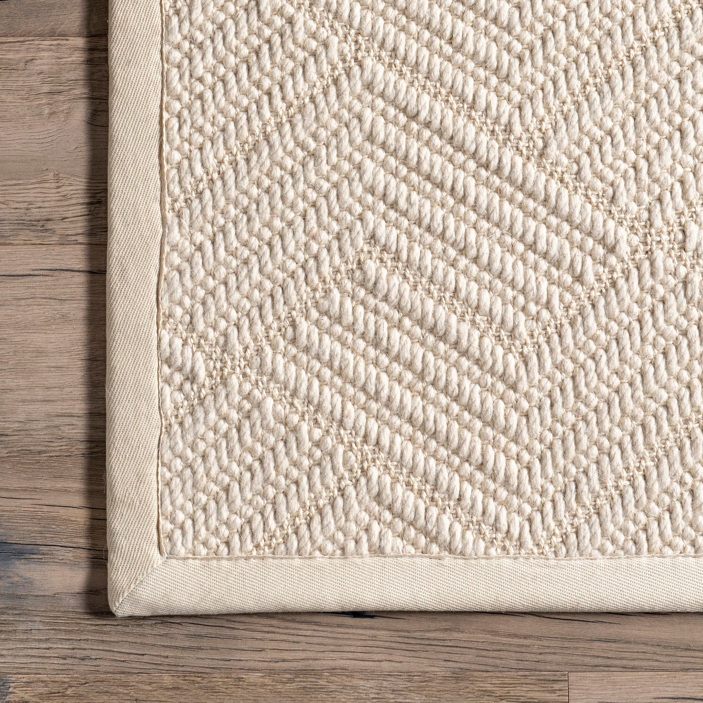 nuLOOM Natural Textured Suzanne Area Rug, 6x9, Cream