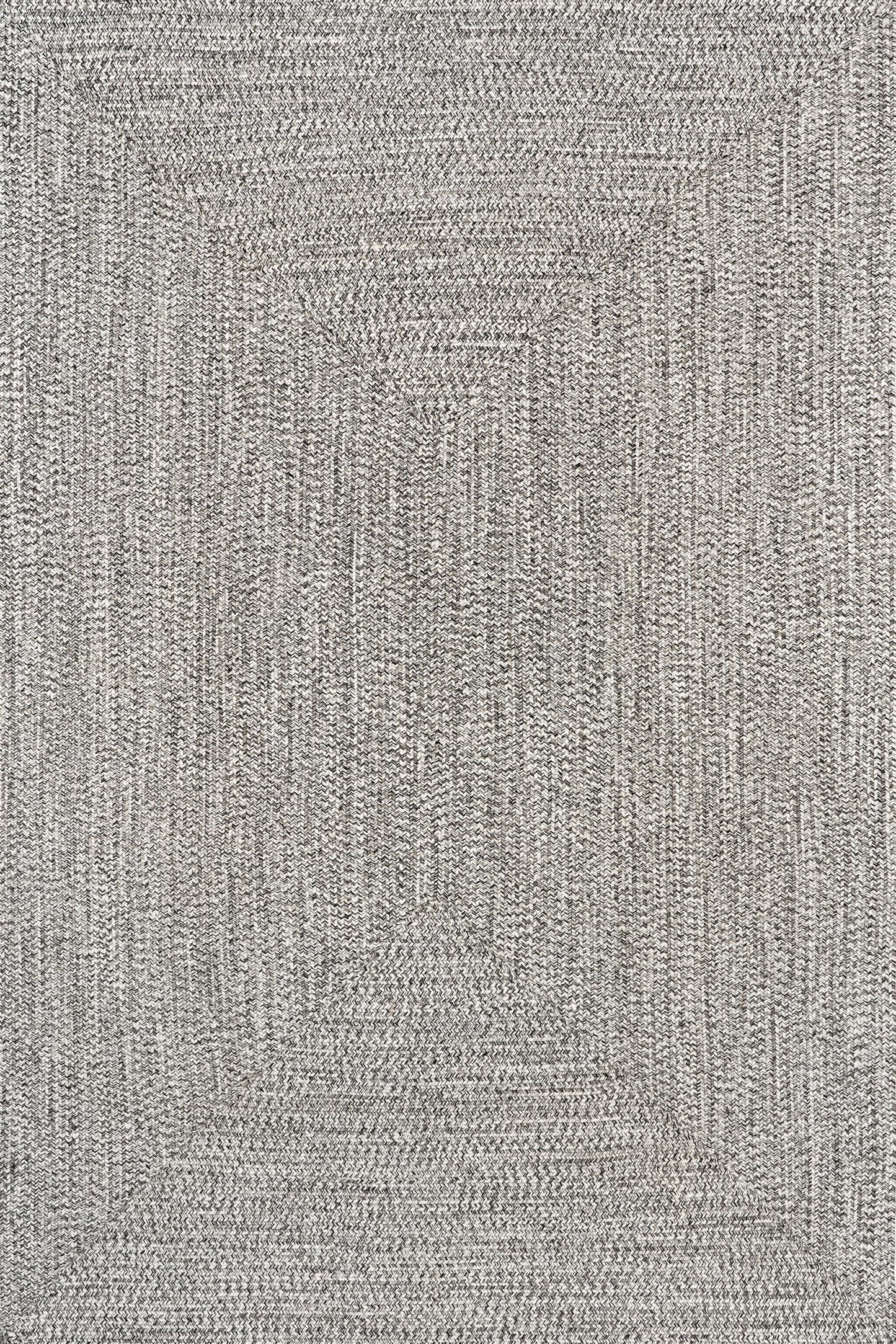 nuLOOM 3' x 5' Solid Hand Braided Indoor/Outdoor Area Rug, Pet-Friendly, High Traffic, Weather Resistant, for Patio, Balcony, Bedroom, Living Room, Dining Room, Wynn Salt And Pepper