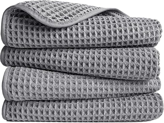 POLYTE 430 GSM Microfiber Lint Free Hand Towel, 16 x 30 in, 4 Pack