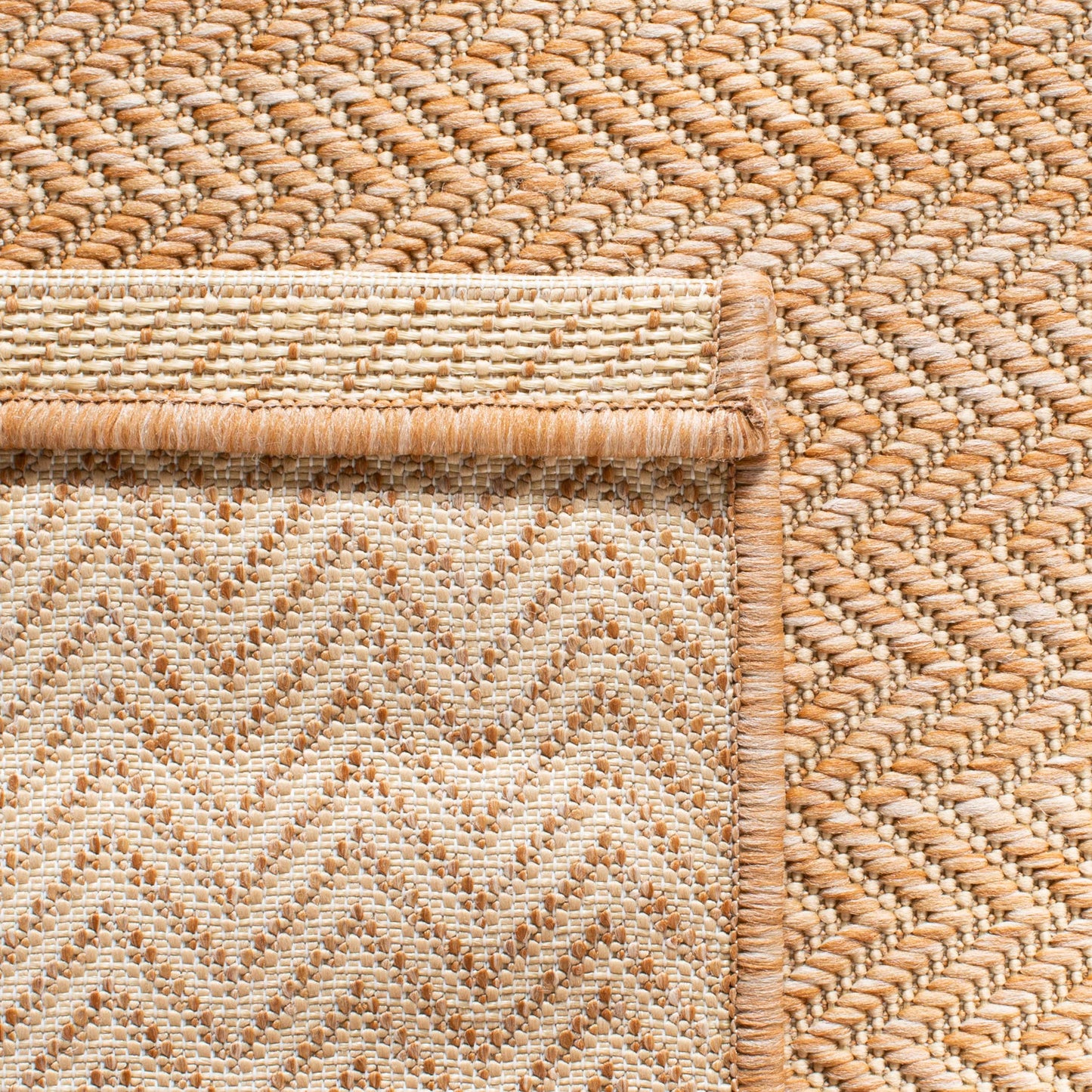 SAFAVIEH Washable Rug Outdoor Courtyard Collection - 10' x 14', Natural & Cream, Non-Shedding & Easy Cleaning, Ideal for Patio, Backyard, Mudroom (CY8022-03012)