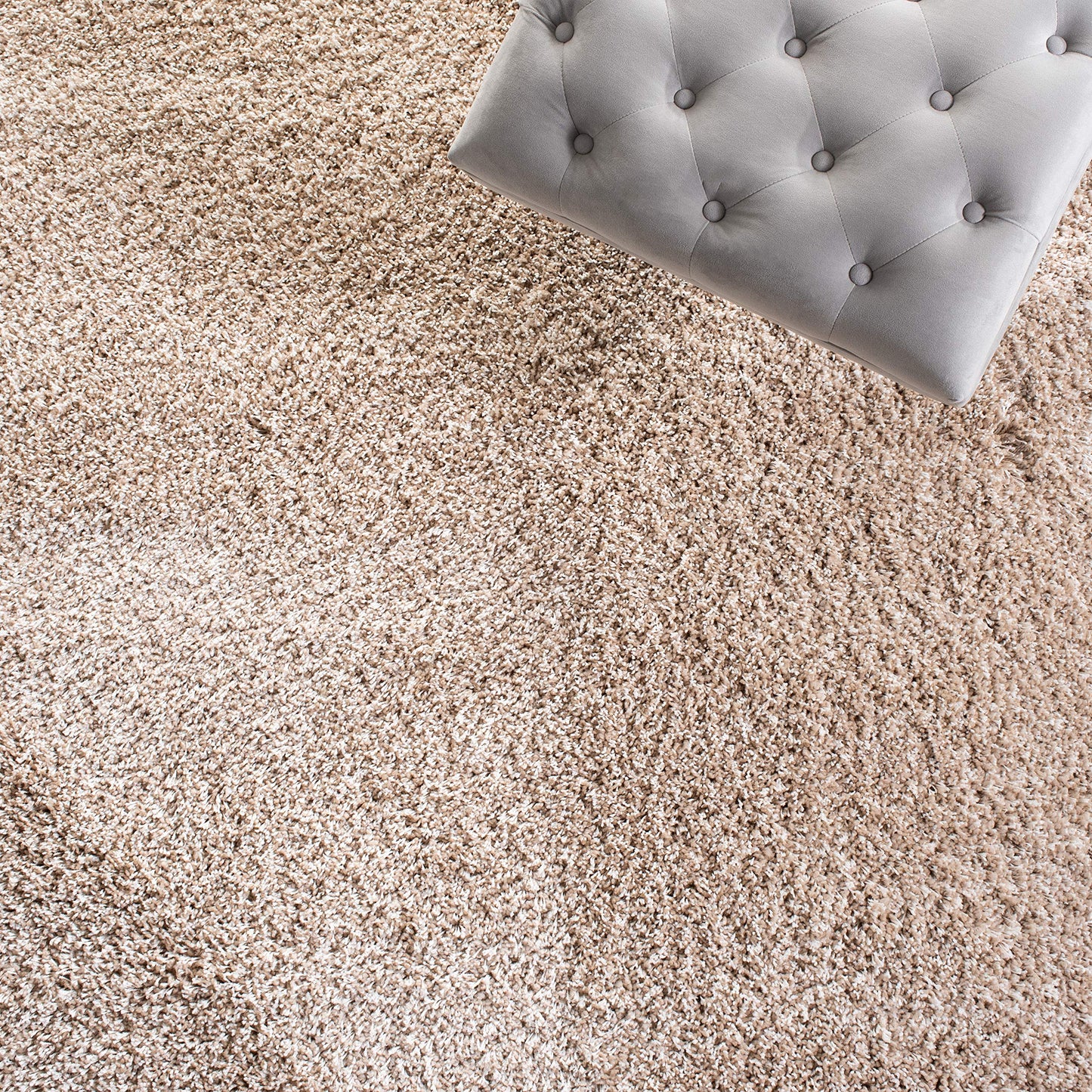 SAFAVIEH Area Rug 4x6 - California Shag Collection - Beige, Non-Shedding & Easy to Clean, Ultra Plush Thick Pile, Ideal for Living Room, Bedroom, Dining Space (SG151-1313)