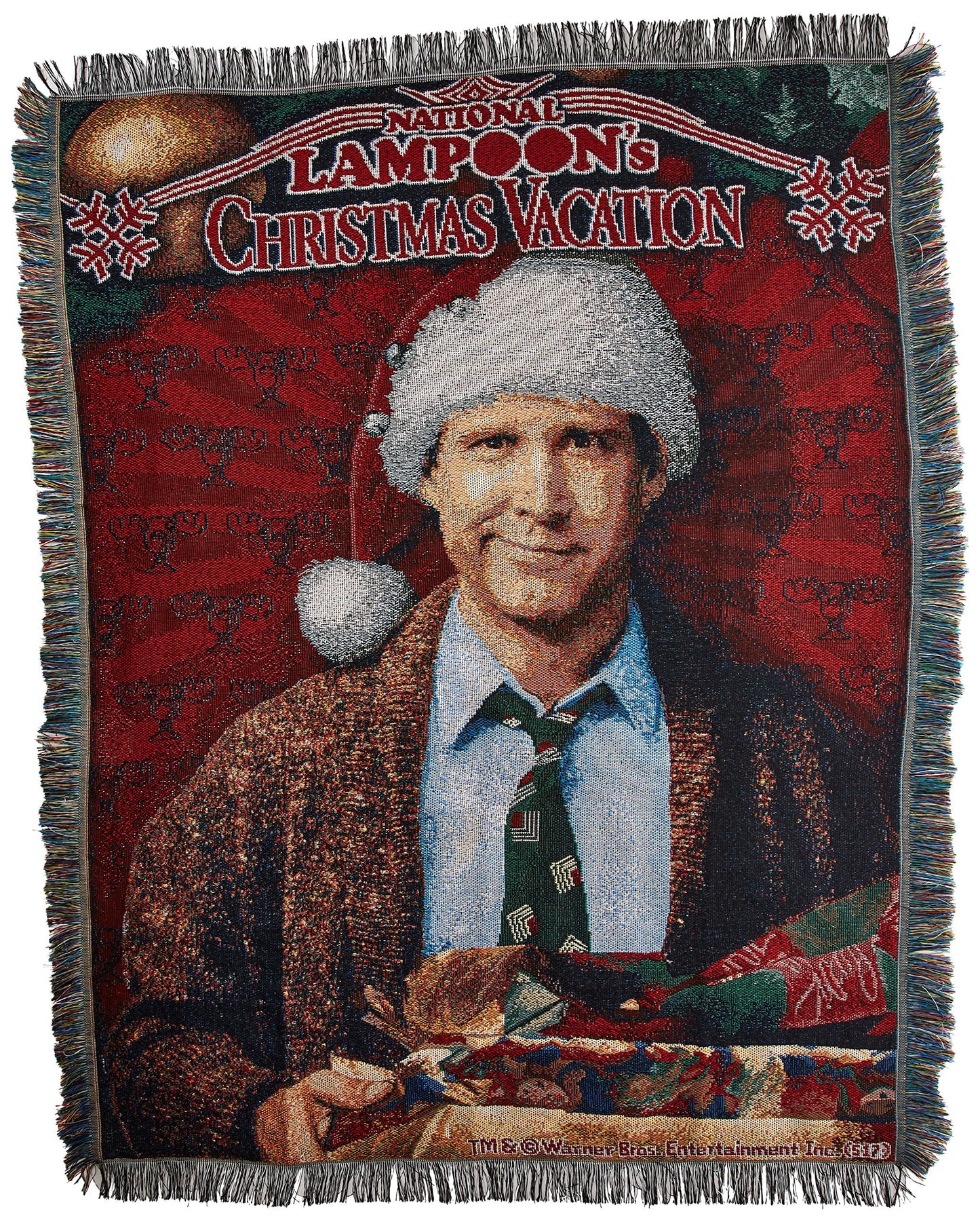 Northwest National Lampoons Christmas Vacation Woven Tapestry Throw Blanket, 48" x 60", Pile of Gifts